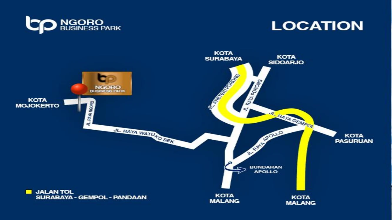 Lokasi BP Ngoro  Mojokerto Jawa Timur
