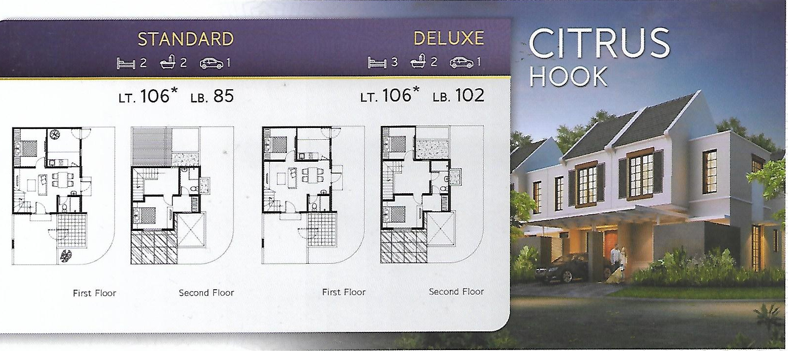 jual rumah Surabaya Grand Harvest Tipe Citrus Hook Standard Dan Deluxe harga terjangkau