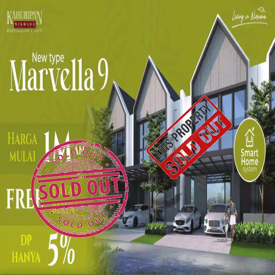 Promo Kahuripan Nirwana Sidoarjo Tipe Marvella Promo DP 5%, Free Biaya-Biaya