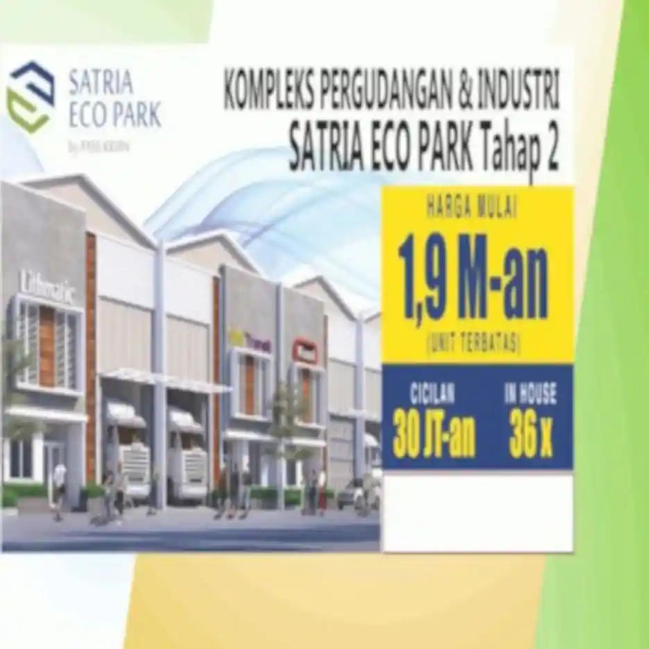 Jual Gudang Satria Eco Park bypass Krian Sidoarjo Jawa Timur, Harga murah dan terjangkau, Harga Gudang Mulai 1,9 M-an