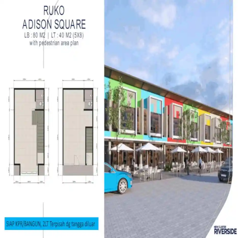 Jual Ruko Sidoarjo di Riverside juanda Tipe A Dison Square 