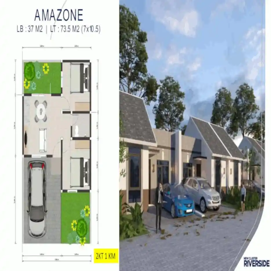 Jual Rumah Sidoarjo di Riverside juanda Tipe Amazon harga murah