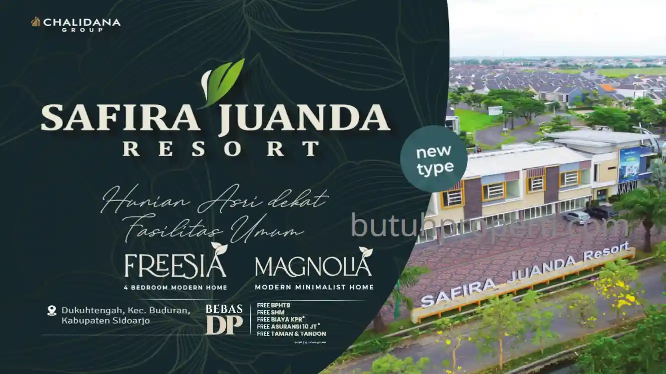 Jual Rumah Safira Juanda Resort Promo dengan Harga Mulai Rp1,2 M-an, Cicilan KPR hingga 20 tahun !!