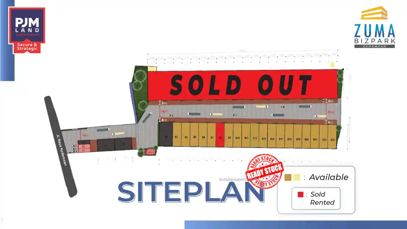 Jual gudang Zuma Bizpark Gresik